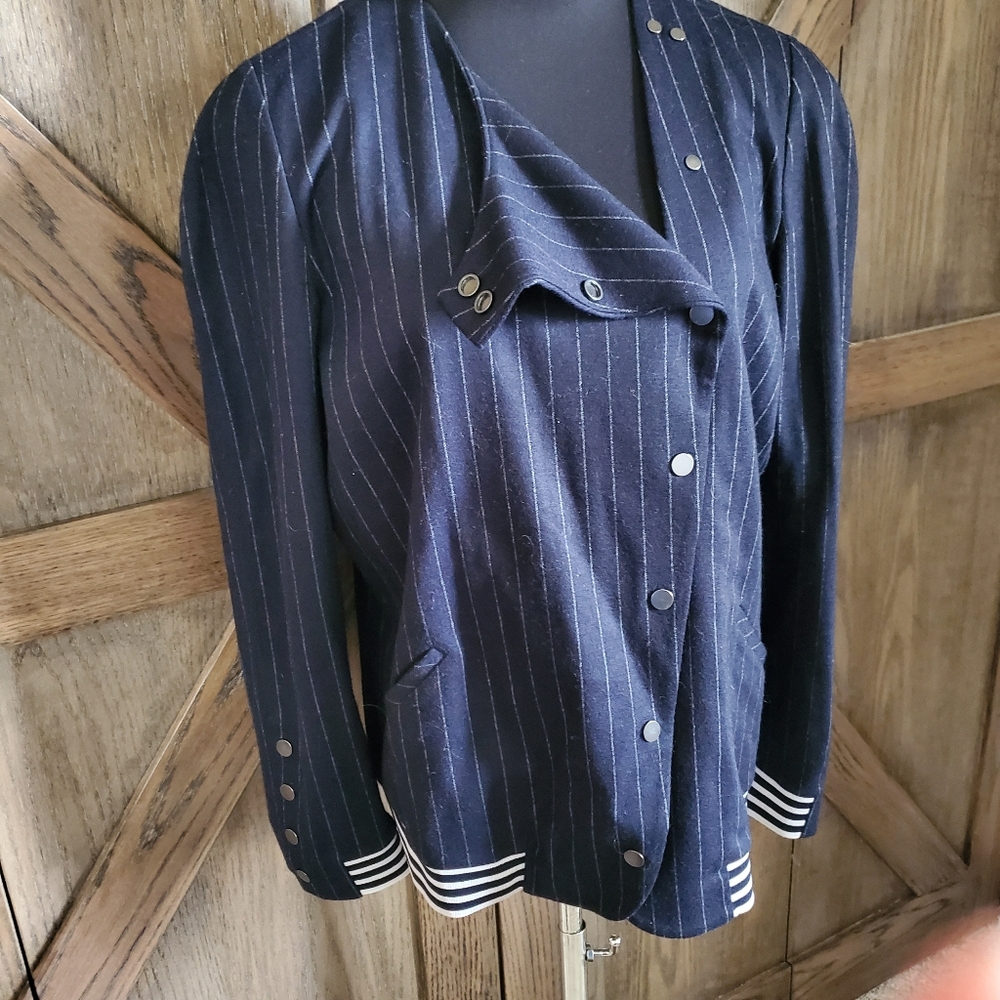 Giorgio Armani Pinstripe Bomber Jacket - Picture 4 of 7